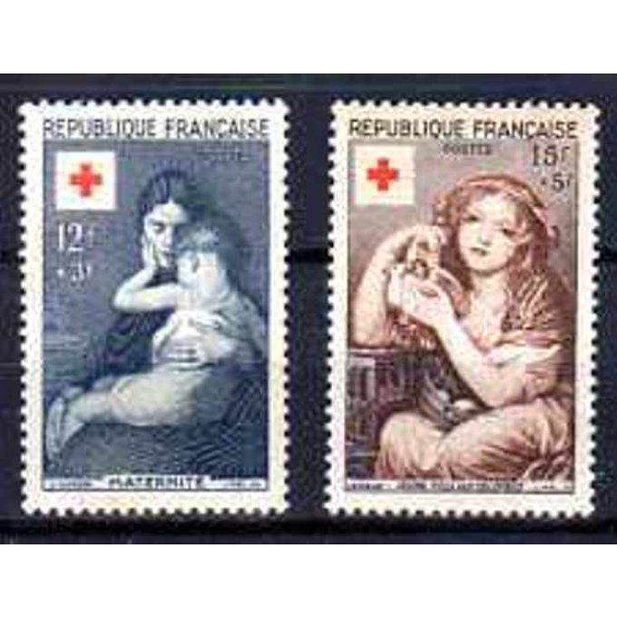 Fance 1954 - Yvert n° 1006 et 1007 neuf ** luxe MNH