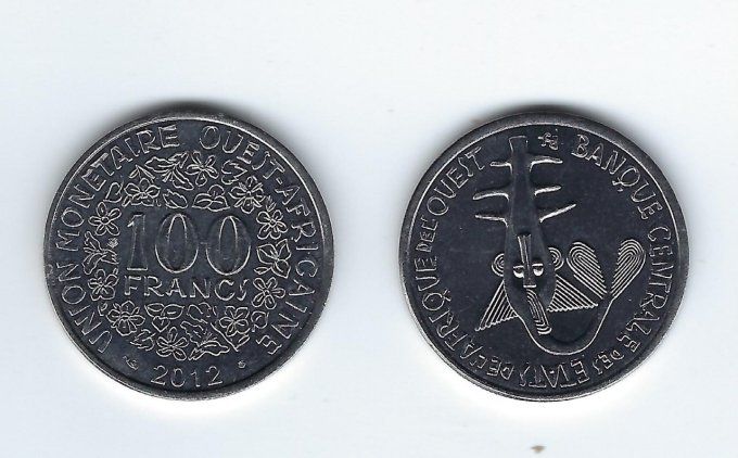 Etats de l'Afrique de l'ouest 2009 100 francs KM#19