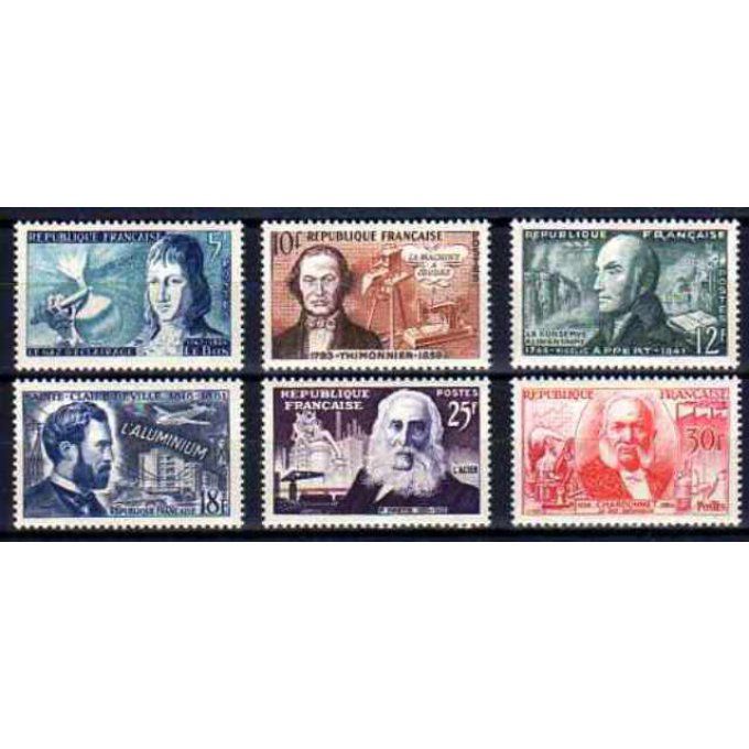 Fance 1955 - Yvert n° 1012 à 1017 neuf ** luxe MNH