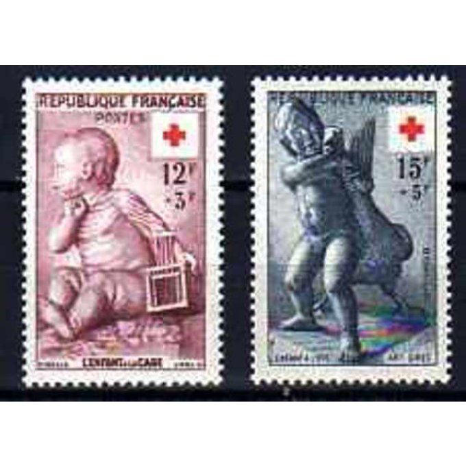 Fance 1955 - Yvert n° 1048 et 1049 neuf ** luxe MNH