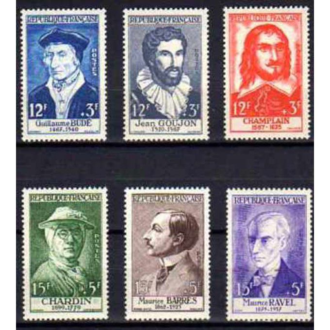 Fance 1956 - Yvert n° 1066 à 1071 neuf ** luxe MNH
