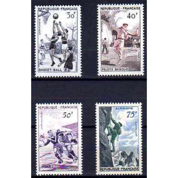 Fance 1956 - Yvert n° 1072 à 1075 neuf ** luxe MNH