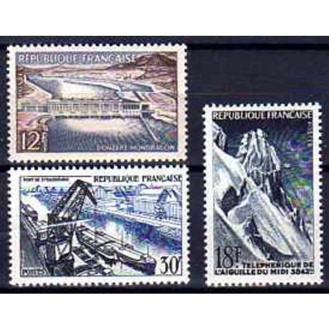 Fance 1956 - Yvert n° 1078 à 1080 neuf ** luxe MNH