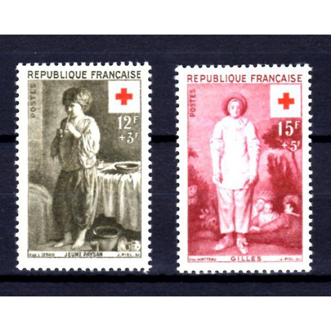 Fance 1956 - Yvert n° 1089 et 1090 neuf ** luxe MNH