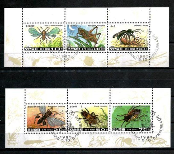 Corée du Nord 1993 (ins10) série complète de 6 timbres oblitérés