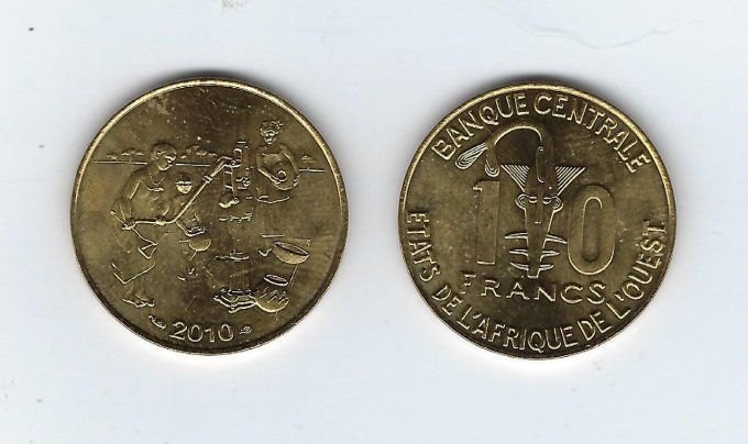 Etats de l'Afrique de l'ouest 2009 10 francs KM#10