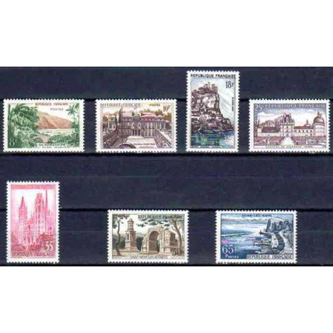 Fance 1957 - Yvert n° 1125 à 1131 neuf ** luxe MNH