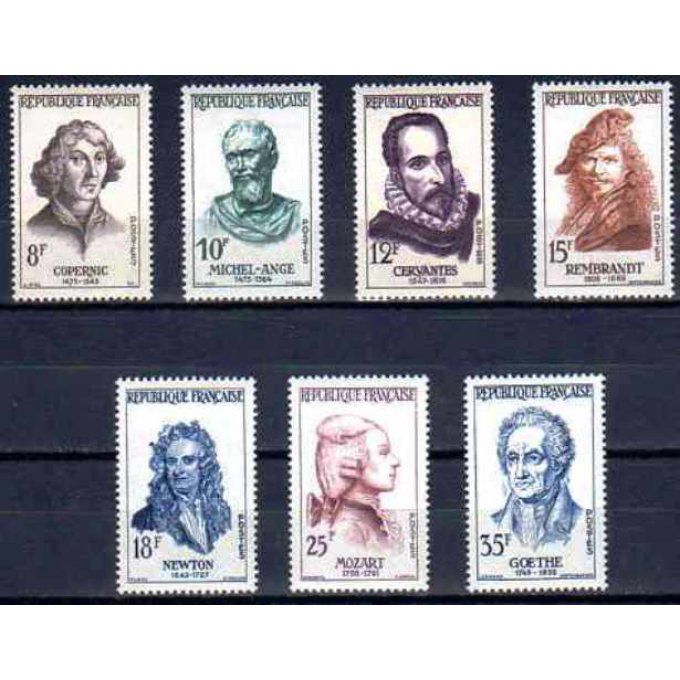 Fance 1957 - Yvert n° 1132 à 1138 neuf ** luxe MNH