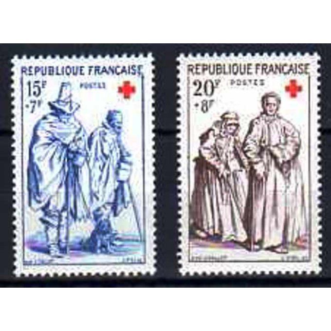 Fance 1957 - Yvert n° 1140 et 1141 neuf ** luxe MNH