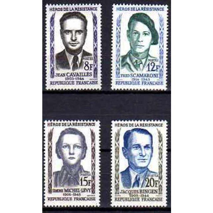 Fance 1958 - Yvert n° 1157 à 1160 neuf ** luxe MNH