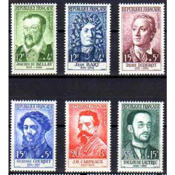 Fance 1958 - Yvert n° 1166 à 1171 neuf ** luxe MNH