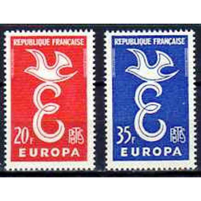 Fance 1958 - Yvert n° 1173 et 1174 neuf ** luxe MNH