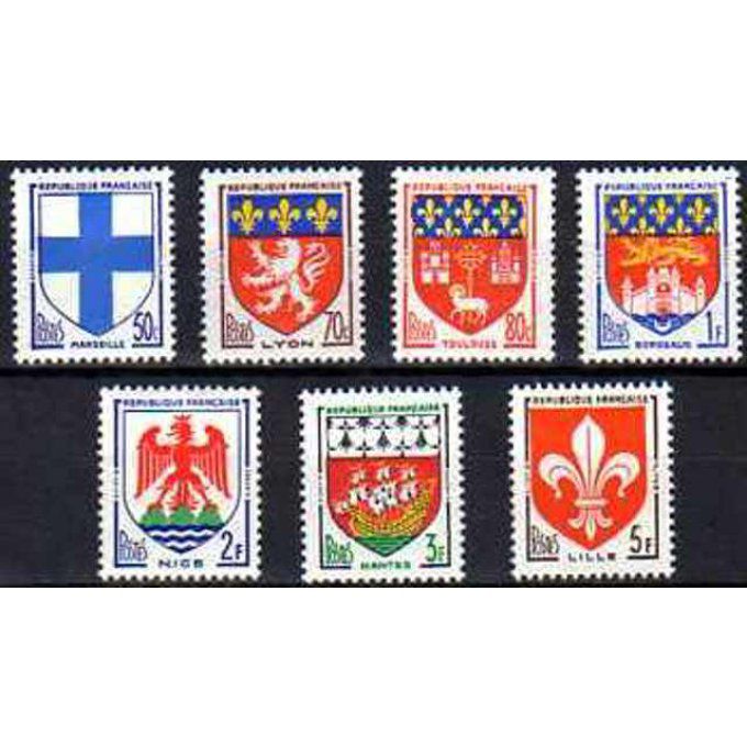 Fance 1958 - Yvert n° 1180 à 1186 neuf ** luxe MNH