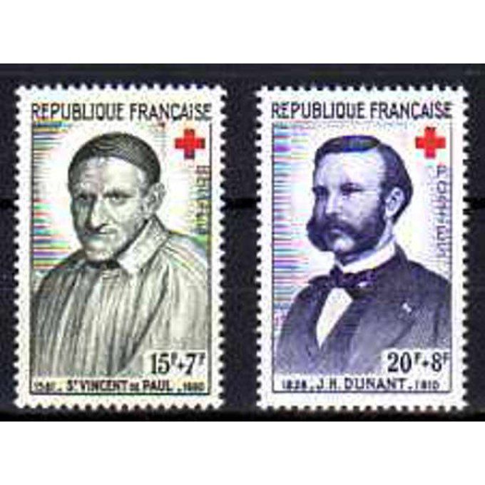 Fance 1958 - Yvert n° 1187 et 1188 neuf ** luxe MNH
