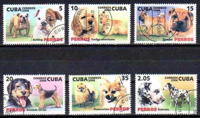 Cuba 2006 (chien11) série complète de 6 timbres oblitérés
