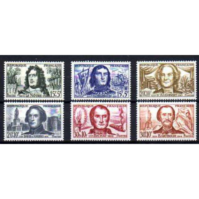 Fance 1959 - Yvert n° 1207 à 1212 neuf ** luxe MNH