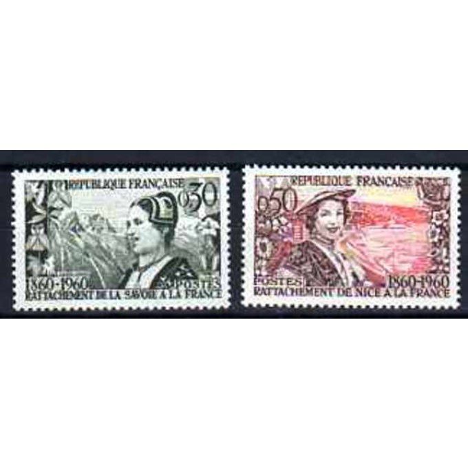 Fance 1960 - Yvert n° 1246 et 1247 neuf ** luxe MNH