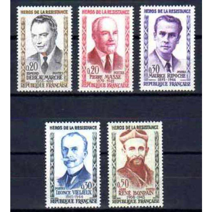 Fance 1960 - Yvert n° 1248 à 1252 neuf ** luxe MNH