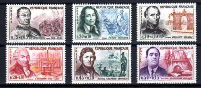France 1961 - Yvert n° 1295 à 1300 neuf ** luxe MNH