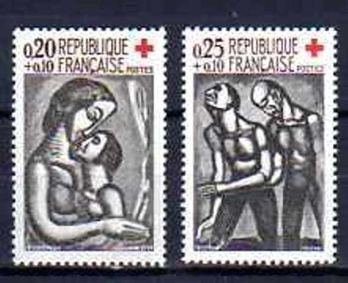 France 1961 - Yvert n° 1323 et 1324 neuf ** luxe MNH