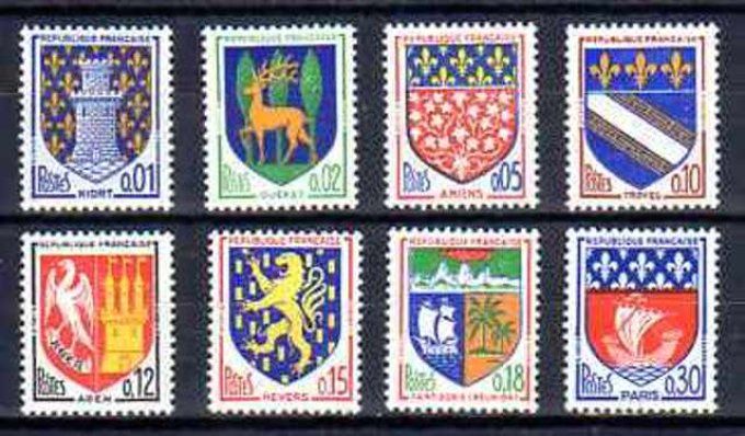 France 1962 - Yvert n° 1351A à 1354B neuf ** luxe MNH