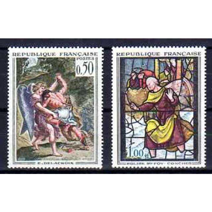 Fance 1963 - Yvert n° 1376 et 1377 neuf ** luxe MNH