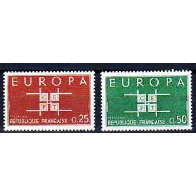 Fance 1963 - Yvert n° 1396 et 1397 neuf ** luxe MNH