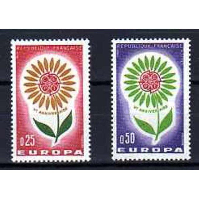 Fance 1964 - Yvert n° 1430  et 1431 neuf ** luxe MNH