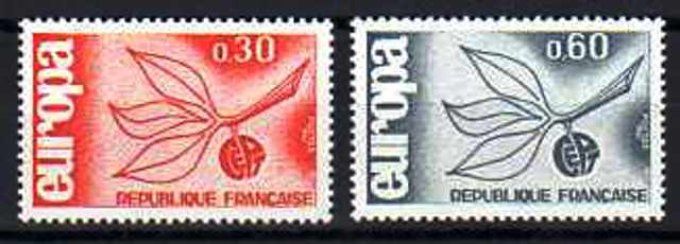France 1965 - Yvert n° 1455 et 1456 neuf ** luxe MNH