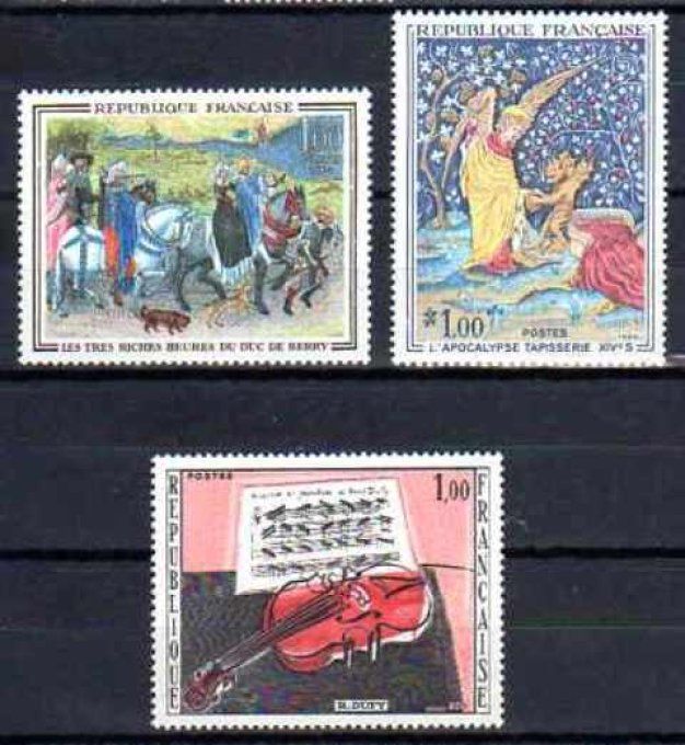 France 1965 - Yvert n° 1457 à 1459 neuf ** luxe MNH