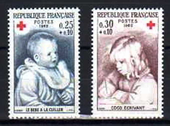 France 1965 - Yvert n° 1466 et 1467 neuf ** luxe MNH