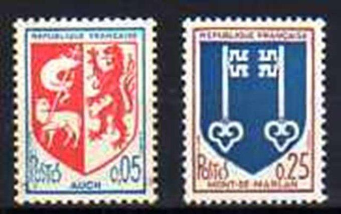 France 1966 - Yvert n° 1468 et 1469 neuf ** luxe MNH