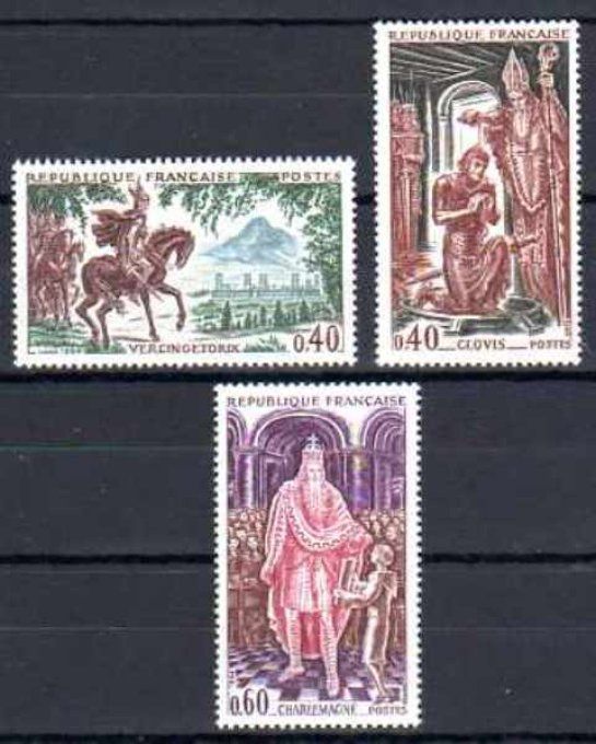 France 1966 - Yvert n° 1495 à 1497 neuf ** luxe MNH