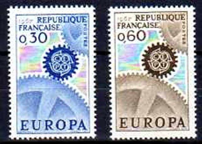 France 1967 - Yvert n° 1521 et 1522 neuf ** luxe MNH