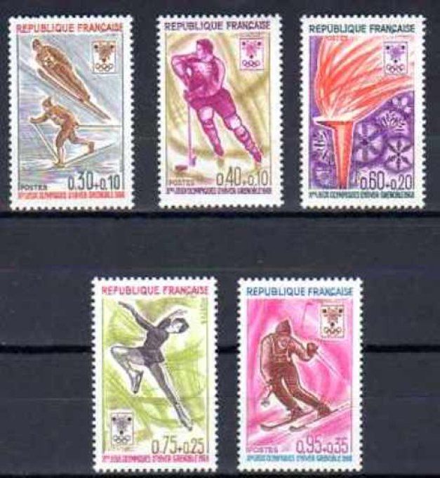 France 1968 - Yvert n° 1543 à 1547 neuf ** luxe MNH