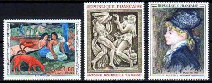 France 1968 - Yvert n° 1568 à 1570 neuf ** luxe MNH