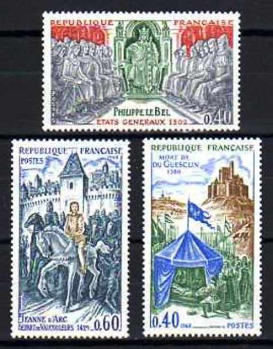 France 1968 - Yvert n° 1577 à 1579 neuf ** luxe MNH