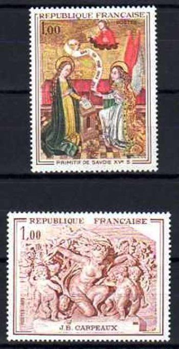 France 1970 - Yvert n° 1640 et 1641 neuf ** luxe MNH