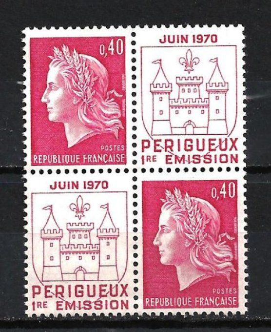 France 1970 - Yvert n° 1643 paire neuf ** luxe MNH