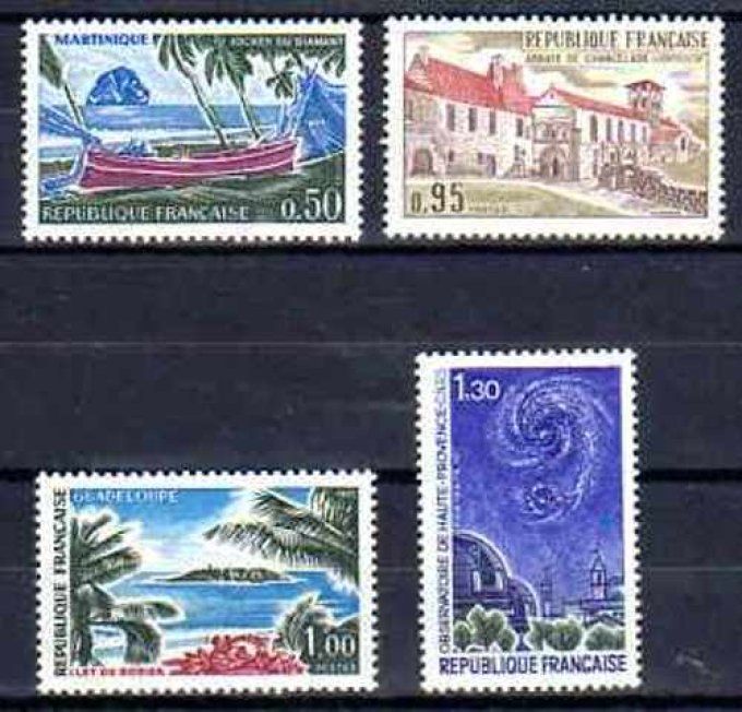 France 1970 - Yvert n° 1644 à 1647 neuf ** luxe MNH