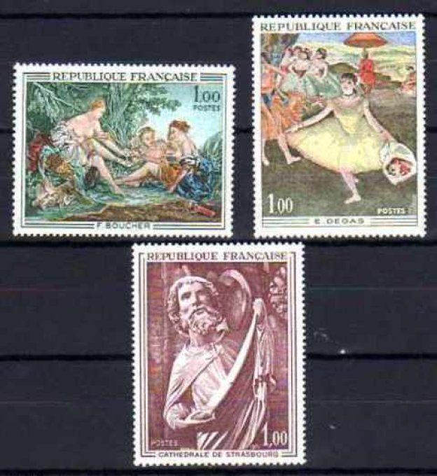 France 1970 - Yvert n° 1652 à 1654 neuf ** luxe MNH