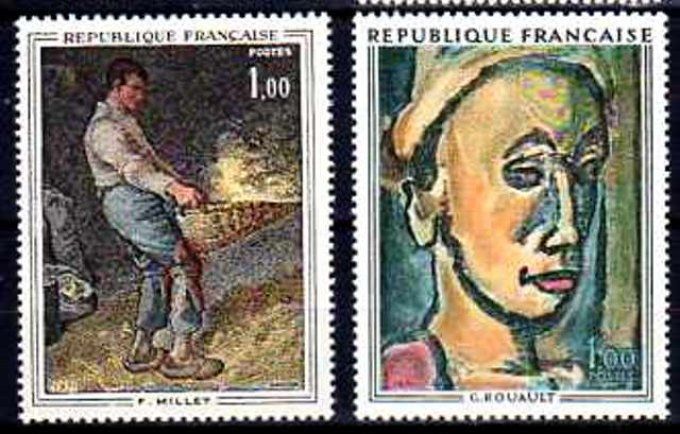France 1971 - Yvert n° 1672 et 1673 neuf ** luxe MNH