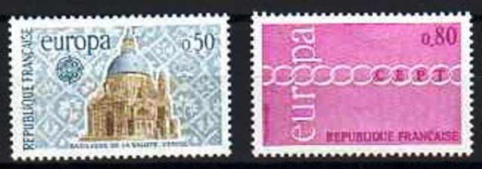 France 1971 - Yvert n° 1676 et 1677 neuf ** luxe MNH