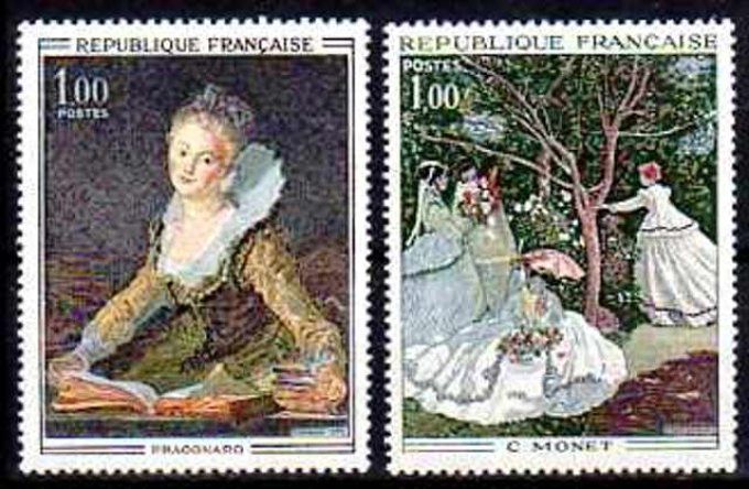 France 1972 - Yvert n° 1702 et 1703 neuf ** luxe MNH
