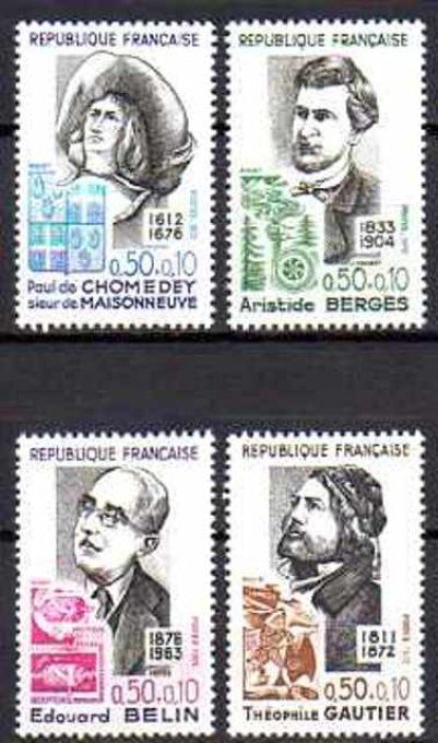 France 1972 - Yvert n° 1706 à 1709 neuf ** luxe MNH