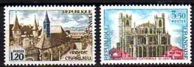 France 1972 - Yvert n° 1712 et 1713 neuf ** luxe MNH