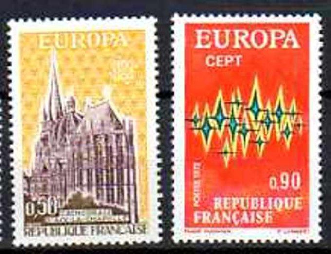 France 1972 - Yvert n° 1714 et 1715 neuf ** luxe MNH