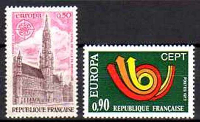 France 1973 - Yvert n° 1752 et 1753 neuf ** luxe MNH