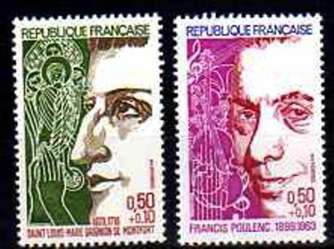 France 1974 - Yvert n° 1784 et 1785 neuf ** luxe MNH