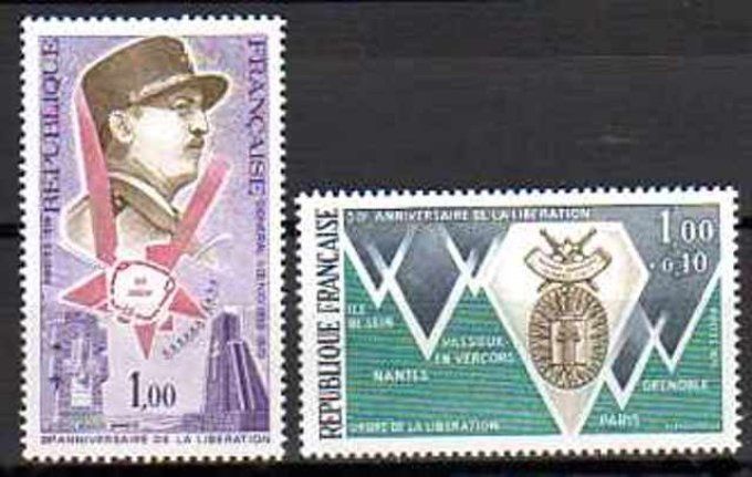 France 1974 - Yvert n° 1796 et 1797 neuf ** luxe MNH